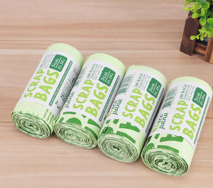 Plastic Biodegradable Garbage Bags / Compostable Trash Bags Roll