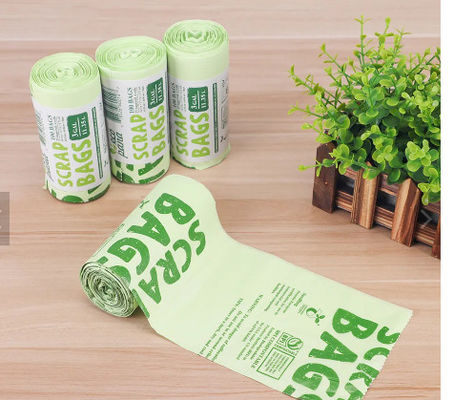 Plastic Biodegradable Garbage Bags / Compostable Trash Bags Roll