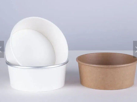 Customized Kraft Salad Bowl 500ml Food Grade Takeaway Paper Bowl