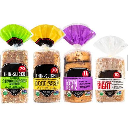 Storage Polythene Recycle Plastic Bread Bags Breathable With Flat Handle