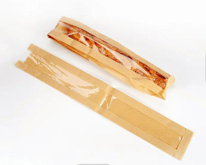 Packaging Custom Printed Kraft Paper Plastic Bread Bag Recycle Screen Printing SGS