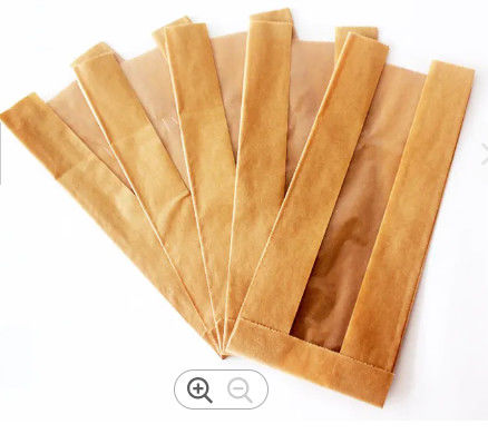Storage Brown Kraft Paper Plastic Bread Bags Lightweight And reusable