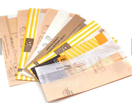 Durable Eco Friendly Kraft Paper Plastic Bread Bag Customized Thickness