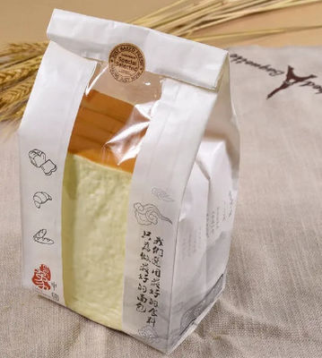 Custom Printed Eco Friendly Bakery Plastic Bread Bags / Baguette Paper Bag Lightweight