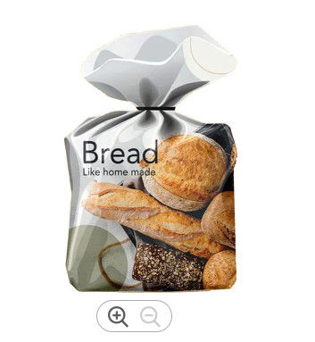 Reusable Wicketed Plastic Bread Bags Eco Friendly Bread Packing Polythene Bags
