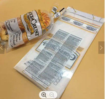 Gravure Printing Wicketed Poly Bags Polythene Bread Packaging Bags ISO