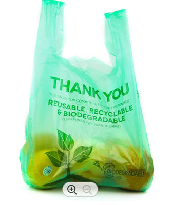 Custom 100 Biodegradable Plastic Bags Recyclable Plastic Take Away Bags