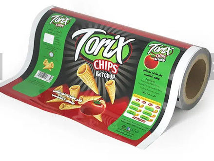 Industrial Laminated Roll Film Glossy CMYK Food Packaging Film Roll