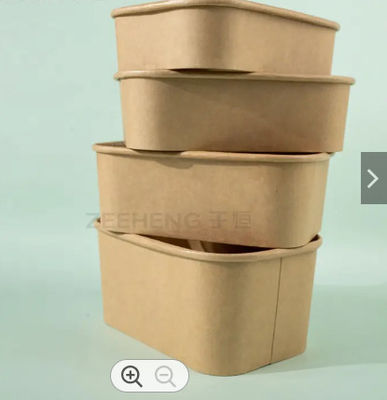 750ml Food Kraft Paper Bowl Matt Lamination With FDA Certified