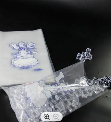 Transparent Disposable Plastic Ice Cube Bags Custom Printed Delivery