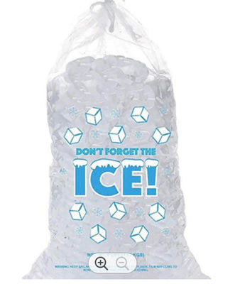 LDPE Drawstring Ice Cube Packing Bags PE Ice Block Plastic Bags