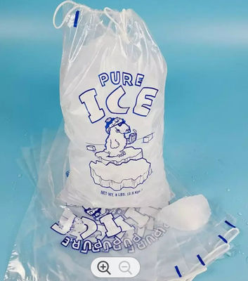 Durable Reusable Ice Cube Bags Frozen Custom Printed Plastic Ice Bags