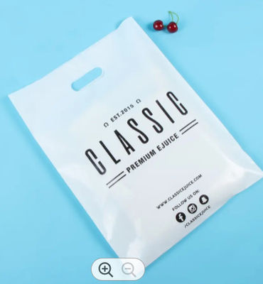 Recyclable Die Cut Shopping Bag Waterproof Poly Soft Loop Handle Bags