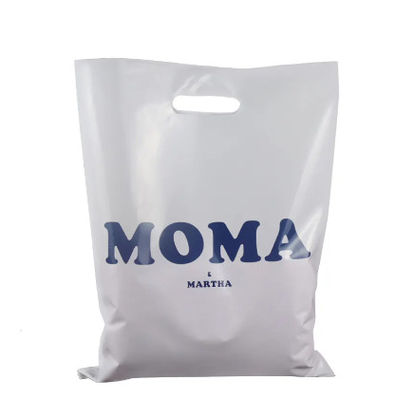 Durable Poly Die Cut Shopping Bag Reusable Soft Loop Handles Bag