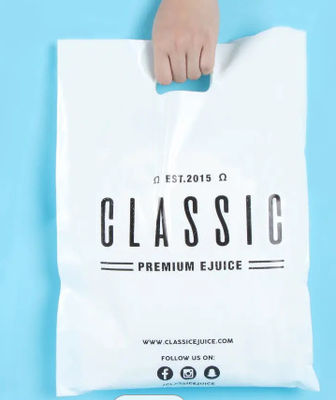 Recyclable Die Cut Shopping Bag Waterproof Poly Soft Loop Handle Bags