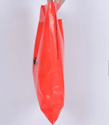 OEM / ODM Die Cut Handle Poly Bags Recyclable Loop Handle Plastic Bags