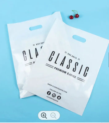 Recyclable Die Cut Shopping Bag Waterproof Poly Soft Loop Handle Bags