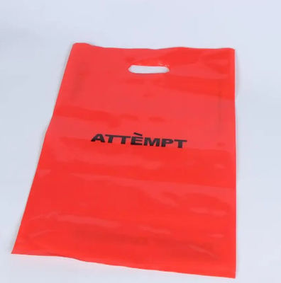 OEM / ODM Die Cut Handle Poly Bags Recyclable Loop Handle Plastic Bags