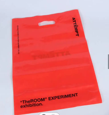 OEM / ODM Die Cut Handle Poly Bags Recyclable Loop Handle Plastic Bags