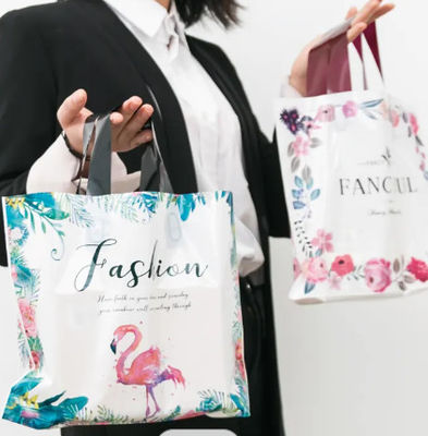 Poly Loop Handle Die Cut Shopping Bag Recycled With Gravure Printing