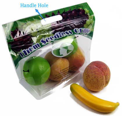 Durable Grape Fruit Packaging Bags Eco Friendly Storage Ziplock Bags