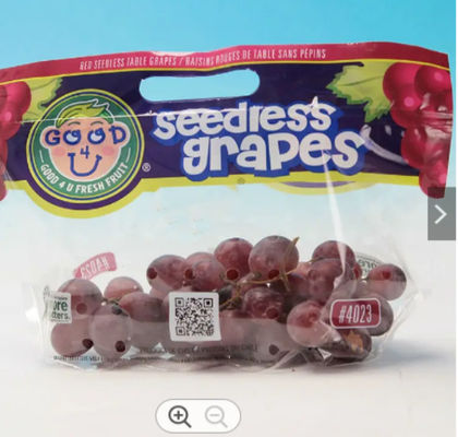 OPP / CPP Plastic Fruit Bags Grape Stand Up Zipper Bag Food Grade