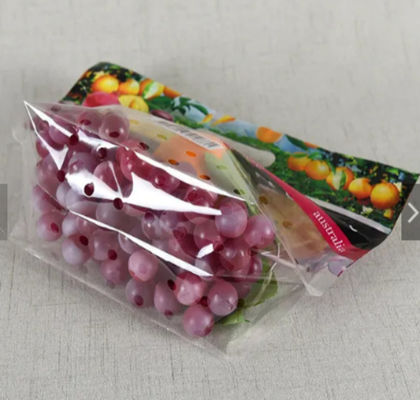 Customized Plastic Grape Bags Eco Friendly Fruit Packaging Bags Lightweight