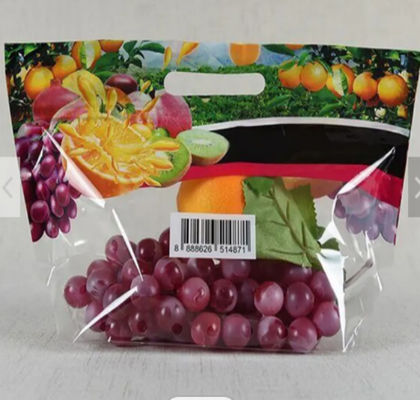 Customized Plastic Grape Bags Eco Friendly Fruit Packaging Bags Lightweight
