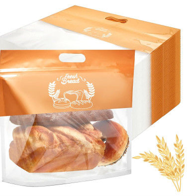 Recyclable Reusable Plastic Bread Bag High Temperature Low Moisture For Food Packaging