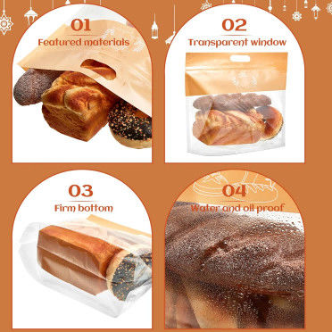 Fresh Zippered Plastic Bread Bag For Homemade Bread Loaf Reusable Food Storage Bag