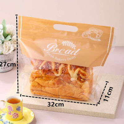 Recyclable Reusable Ziplock Plastic Bread Bag Low Moisture For Food Packaging