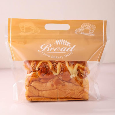 Recyclable Reusable Ziplock Plastic Bread Bag Low Moisture For Food Packaging