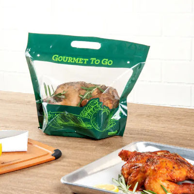 Recycled PET Ziplock Hot Chicken Bag Reusable For Baking And Roasting Chicken