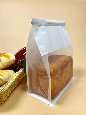 Custom Logo Long Baguette Bread Bag With Transparent Design 0.5kg Weight Recycled Paper Plastic Bag