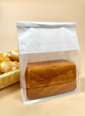 Custom Logo Long Baguette Bread Bag With Transparent Design 0.5kg Weight Recycled Paper Plastic Bag