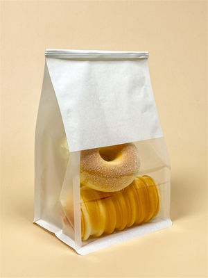Customized Logo Long Baguette Bread Bags With 10 Colours Printing Recycled Paper Plastic Bag