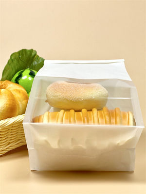 Customized Logo Long Baguette Bread Bags With 10 Colours Printing Recycled Paper Plastic Bag