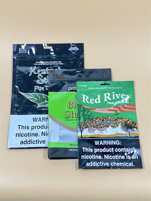 Transparent Heat Seal Cigarette Tobacco Bags with CMYK Printing