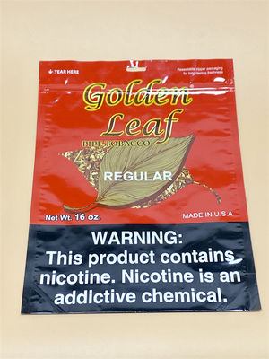Gravure Printed Aluminium Tobacco Bag With Heat Seal and CMYK Printing