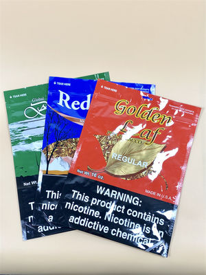 Transparent Heat Seal Cigarette Tobacco Bags with CMYK Printing