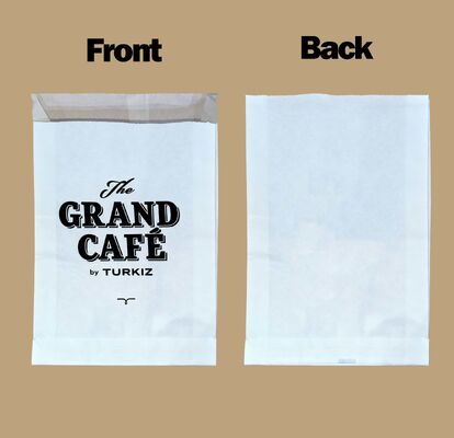 Customized Flat Satchel Kraft Paper Bag Use For Bakery Bread Food Bag