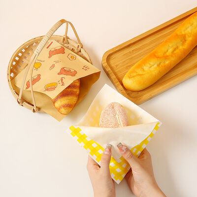 Custom Triangular Kraft Paper Bags, Eco-Friendly Disposable Bags for Snacks & Baked Goods