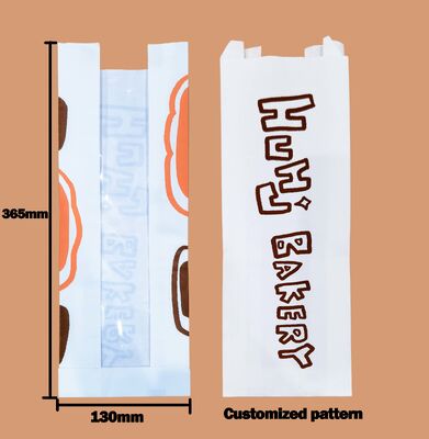 Window Flat Satchel Bag kraft bread bags with transparent window designed for bakery packaging and sustainable recycling