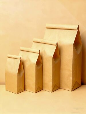 Customized Kraft Paper SOS Bread Bag - Eco-Friendly & Versatile Bakery Packaging Bakery Bag Bread Bag Food Bag Take Away Bag