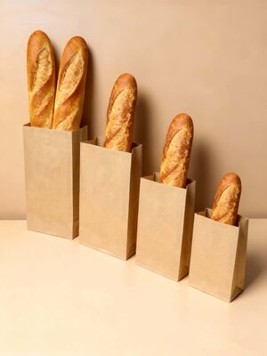 Customized Kraft Paper SOS Bread Bag - Eco-Friendly & Versatile Bakery Packaging Bakery Bag Bread Bag Food Bag Take Away Bag