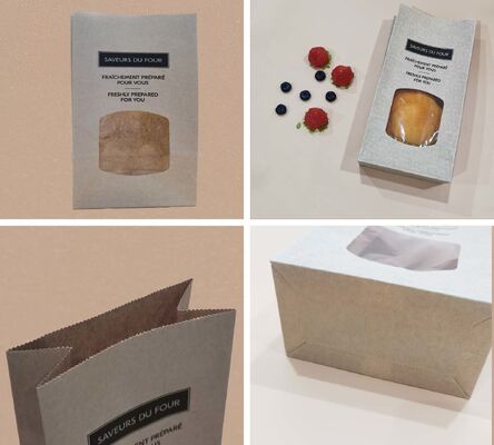 Customized Window SOS Kraft Bakery Bag Bread Bag Food Bag With Clear  Window Use For Baked Food  Tough And Good Tear  Resistance