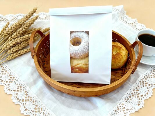 Customized Window SOS Kraft Paper Bag With Tin Tie Clear  Window Use For Baked Food  Tough And Good Tear  Resistance Loading Heavier Items Bakery Bag Bread Bag Food Bag