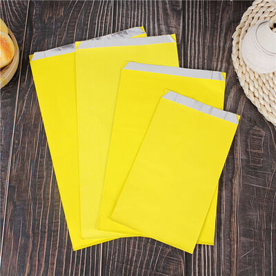 Customizable disposable greaseproof takeaway aluminum foil lined paper bag for BBQ/skewers/chicken/hot dog