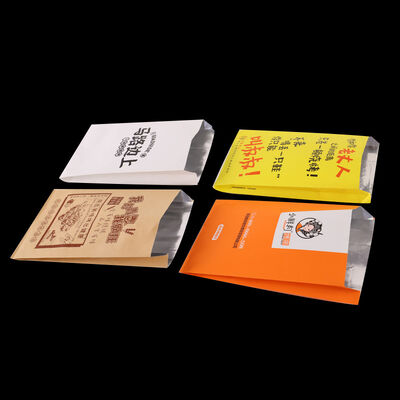 Customizable disposable greaseproof takeaway aluminum foil lined paper bag for BBQ/skewers/chicken/hot dog