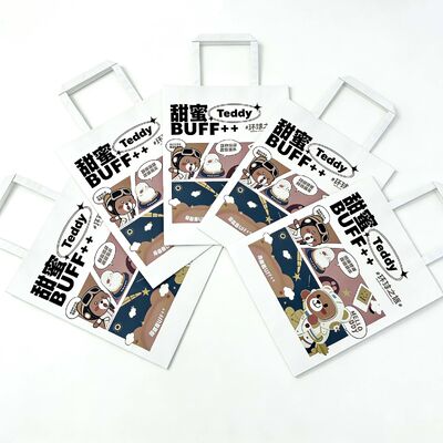 Recyclable Shopping Food Delivery Brown Craft Paper Bag Take Away Grocery Kraft Paper Carrier Bags with  Flat Handle